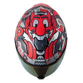 Casco Shaft 559 Dimon Gris Oscuro Rojo